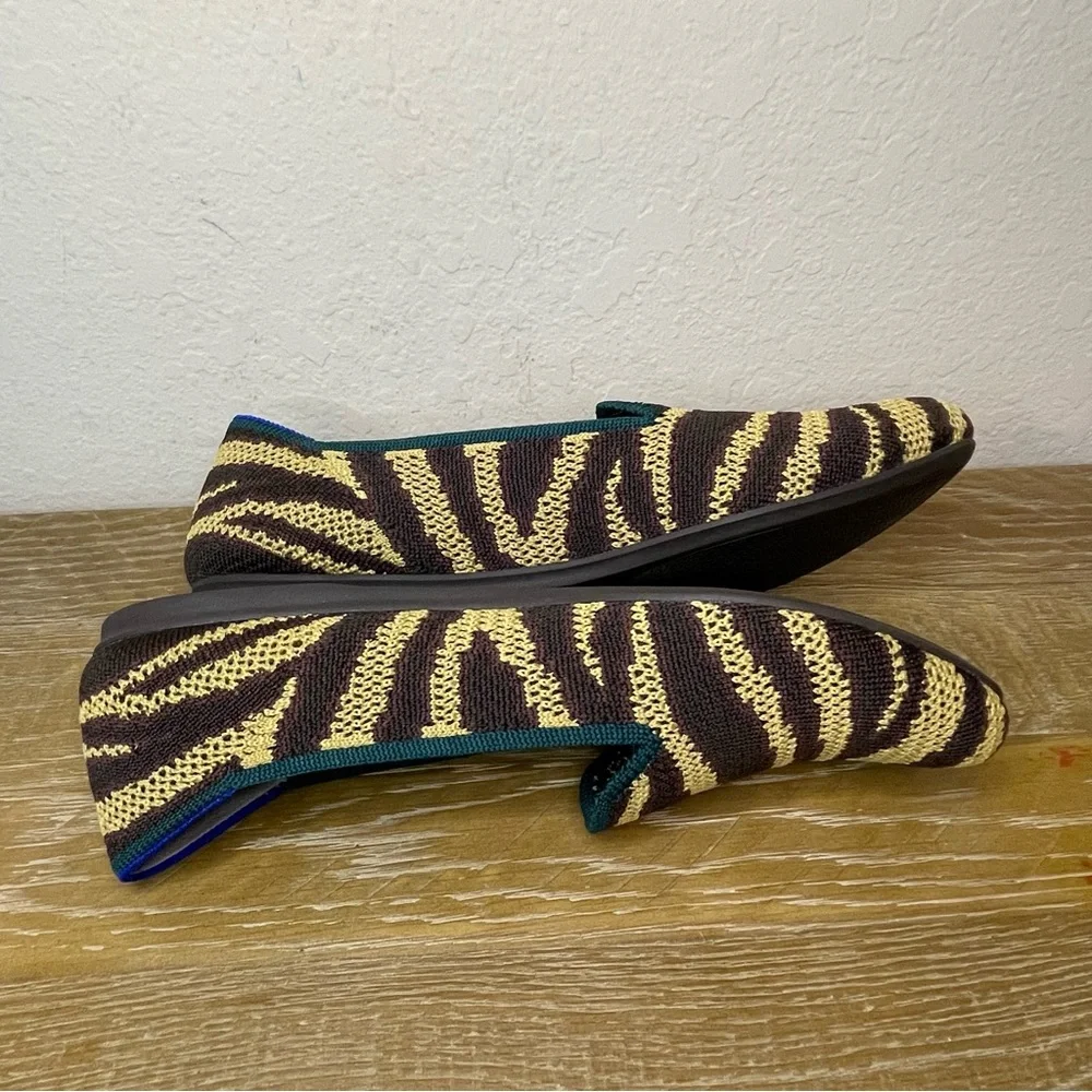 Rothy's Chai Zebra Pattern Brown and Tan Size 8